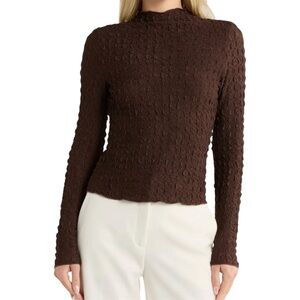 NEW Jason Wu Textured Long Sleeve Top